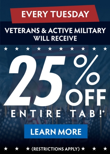 25% OFF for Veterans & Active Military