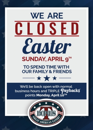 Closed on Easter