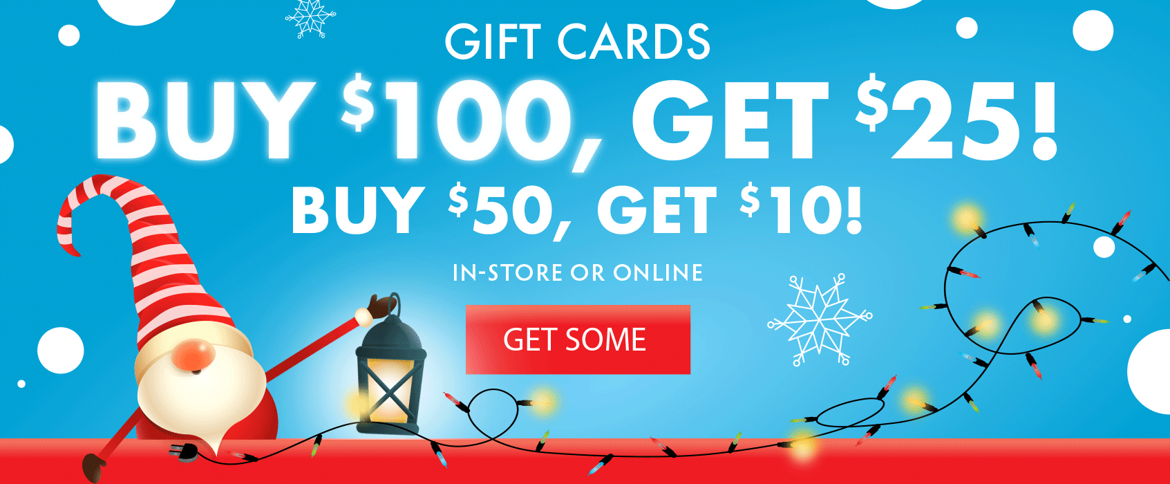 Holiday Gift Card Deal is Here! Buy $50, Get $10!