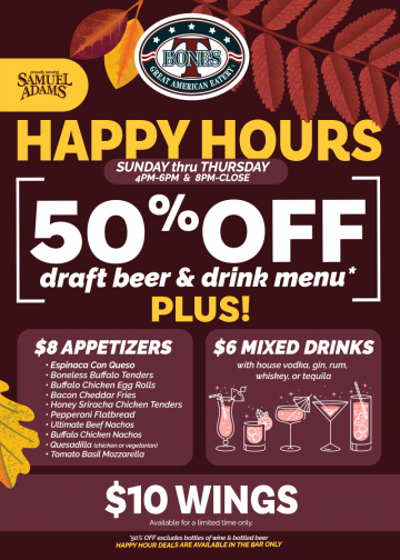 Happy Hours at T-BONES