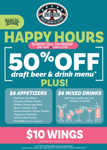 Happy Hours at T-BONES