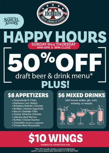 Happy Hours at T-BONES